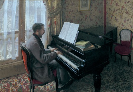 《ピアノを弾く若い男》1876年、石橋財団ブリヂストン美術館蔵