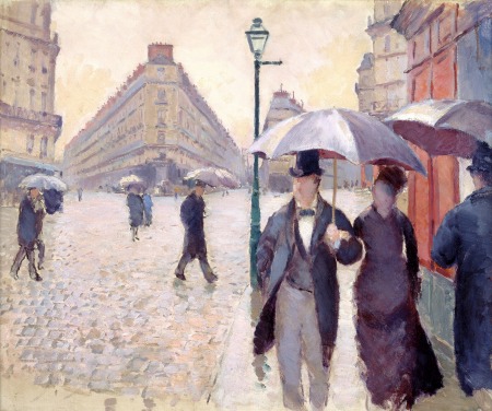 《パリの通り、雨（エスキス）》1877年、マルモッタン・モネ美術館蔵