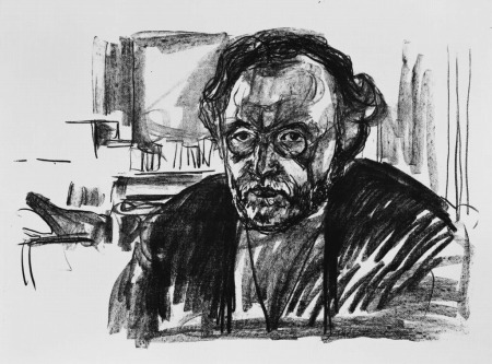 眼鏡を掛けた自画像