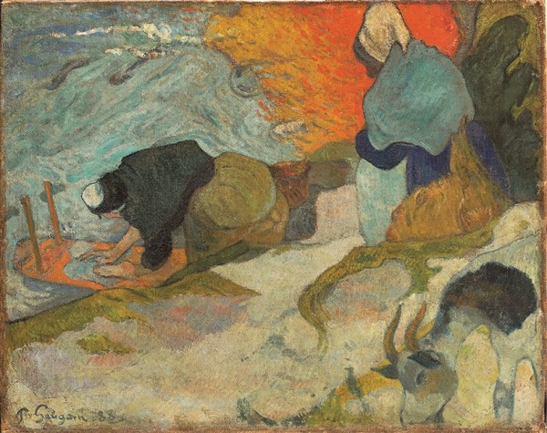 ゴッホとゴーギャン展 09.アルルの洗濯女_ポール・ゴーギャン